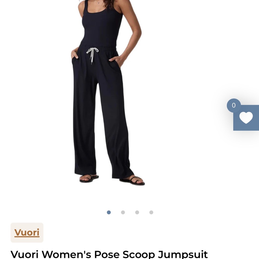 Vuori Women's black Scoop Jumpsuit